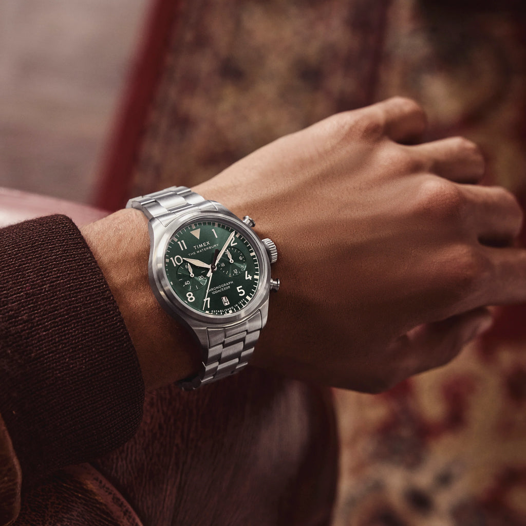 Waterbury Ace Chronograph SST Green Dial Bracelet | Model TW2Y19100