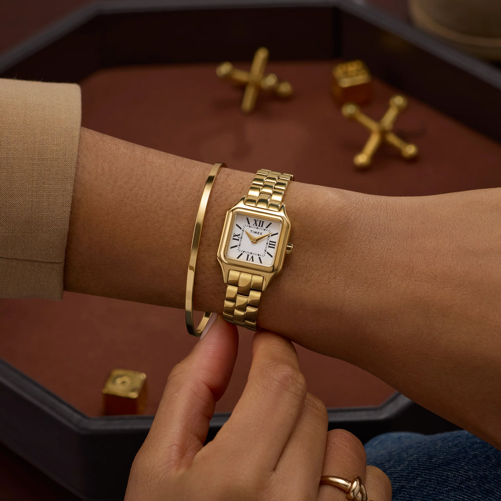 Addison Gold-Tone Case & Bracelet White Dial TW2Y23700 | Stylish Watch