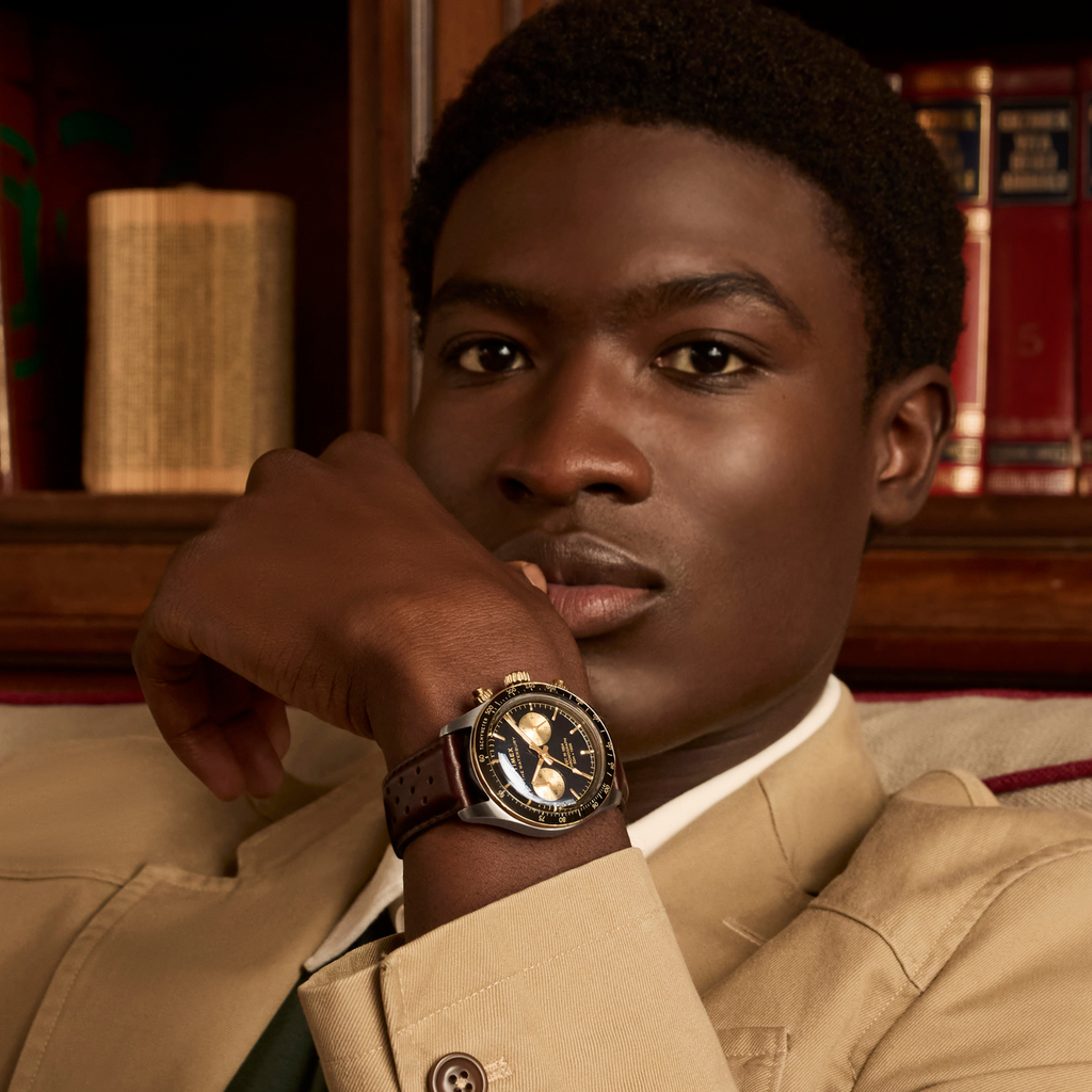 TIMEX Men's Silver/Brown Leather Watch | TW2Y24100