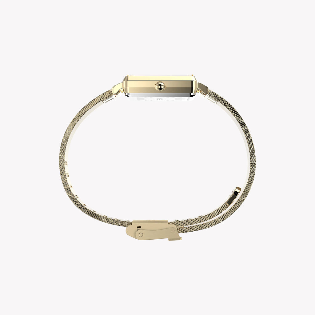 Transcend Gold-Tone Rectangle Case & Bracelet with Silver Dial | TW2Y26100