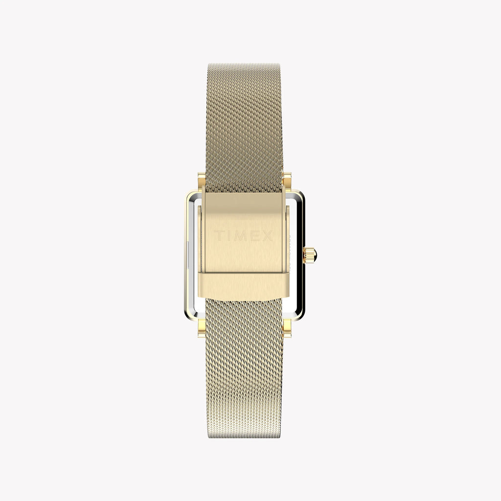 Transcend Gold-Tone Rectangle Case & Bracelet with Silver Dial | TW2Y26100