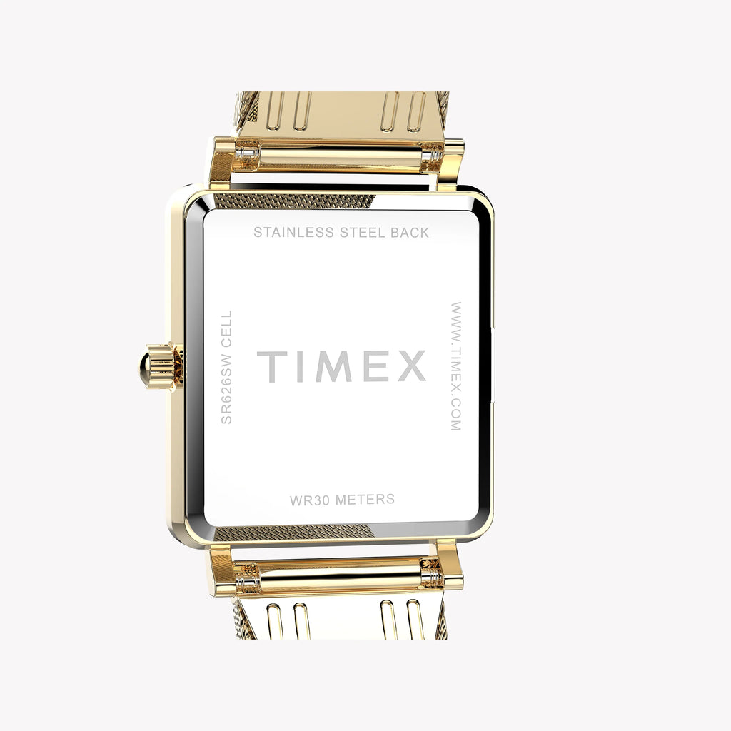 Transcend Gold-Tone Rectangle Case & Bracelet with Silver Dial | TW2Y26100