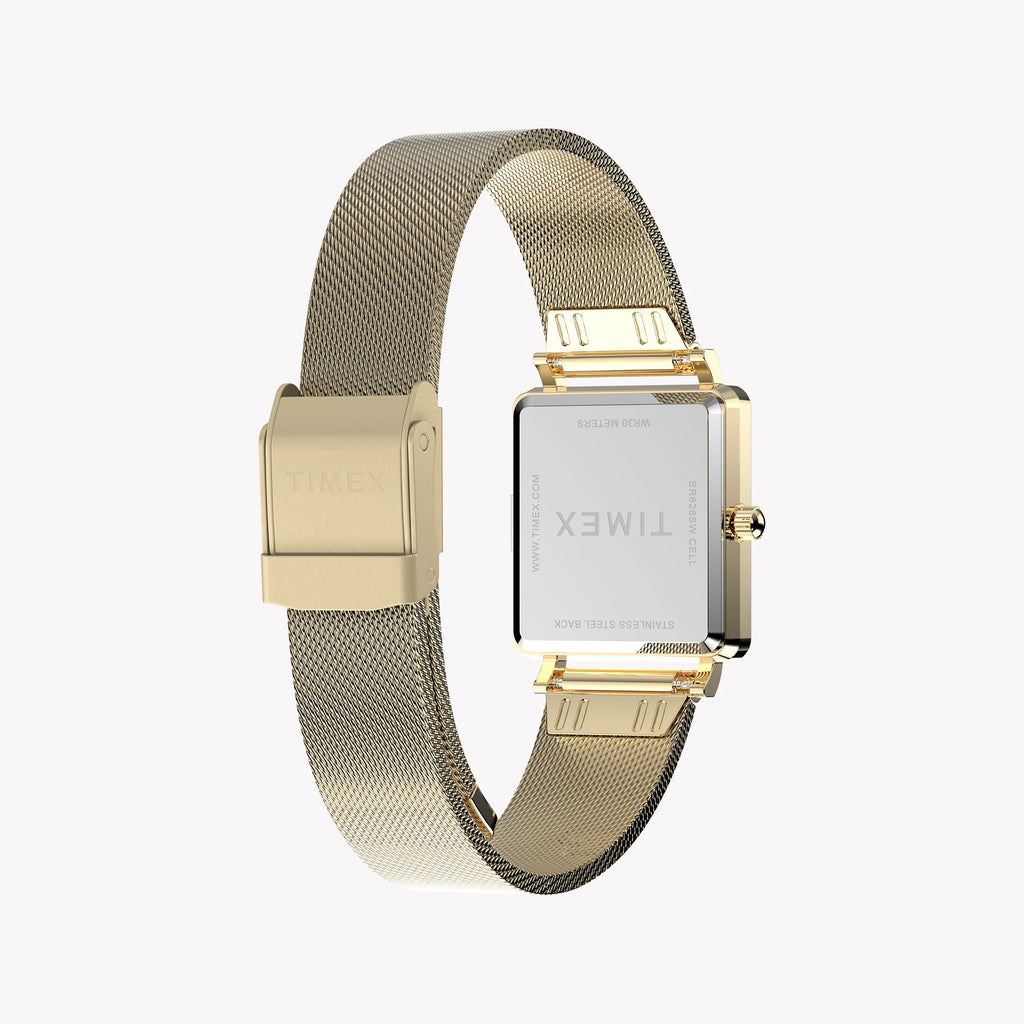 Transcend Gold-Tone Rectangle Case & Bracelet with Silver Dial | TW2Y26100