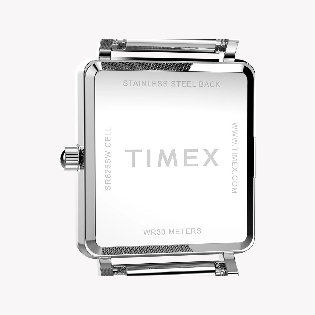 Transcend Rectangle Silver-tone Case & Bracelet with Silver Dial | TW2Y26300