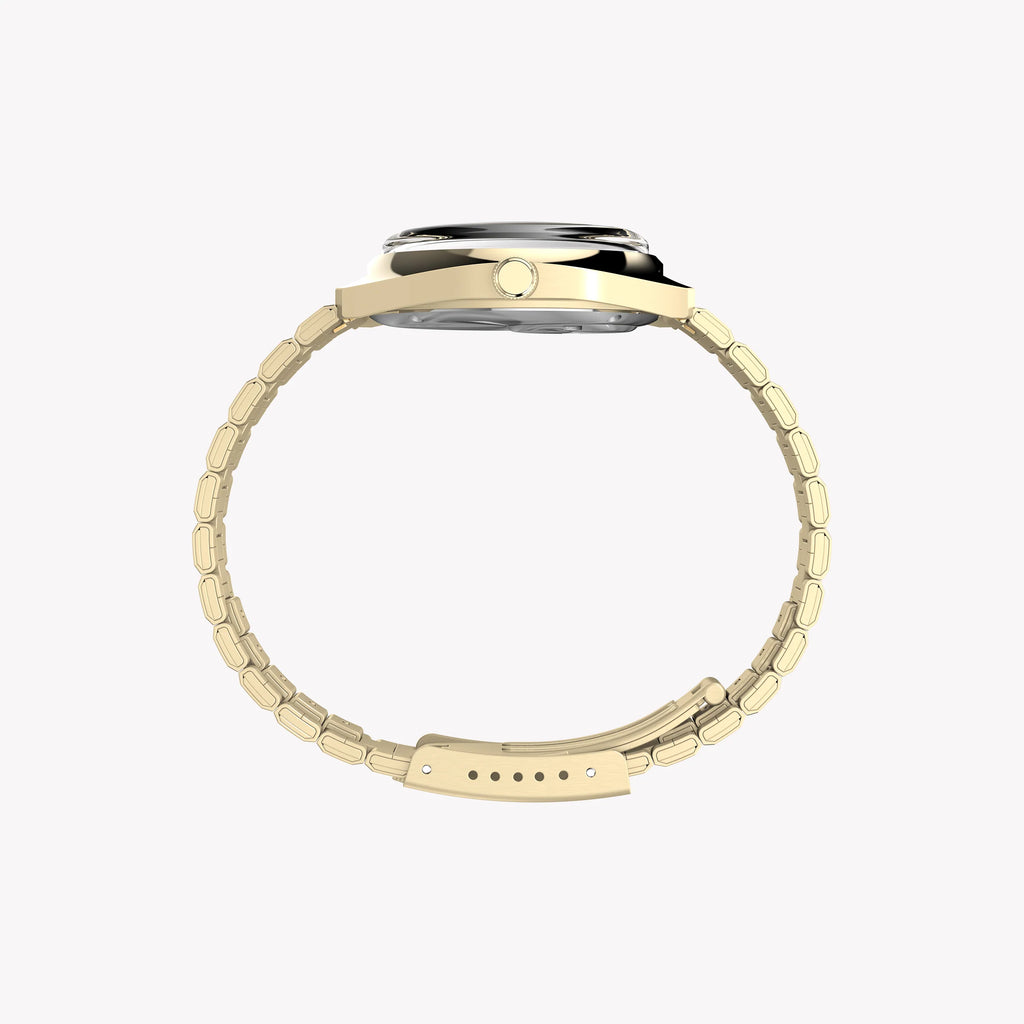 Q Timex Enigma 37mm Bracelet Watch TW2Y34400 | Stylish Silver & Blue Design