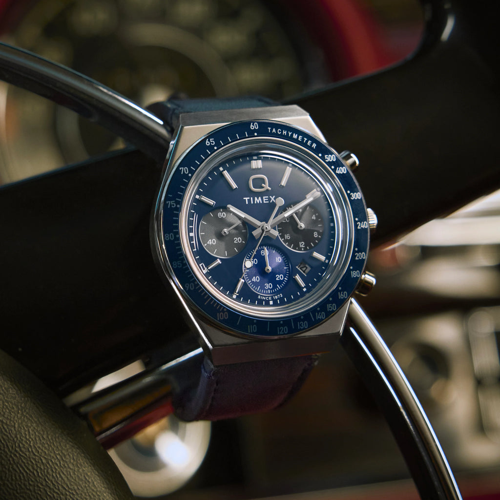 Q Timex Chronograph 40mm Strap Watch TW2Y36100 | Stylish Sporty Timepiece