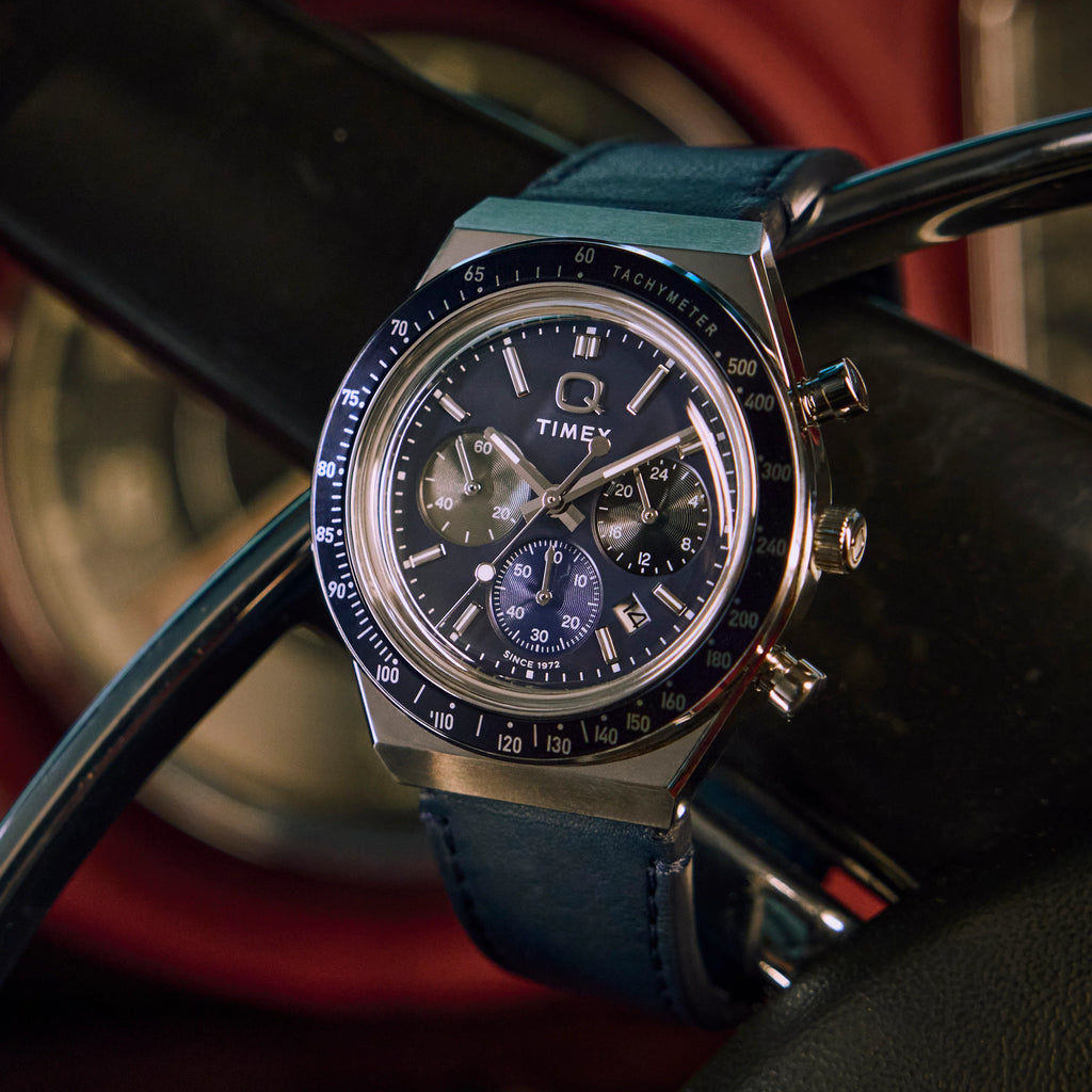 Q Timex Chronograph 40mm Strap Watch TW2Y36100 | Stylish Sporty Timepiece