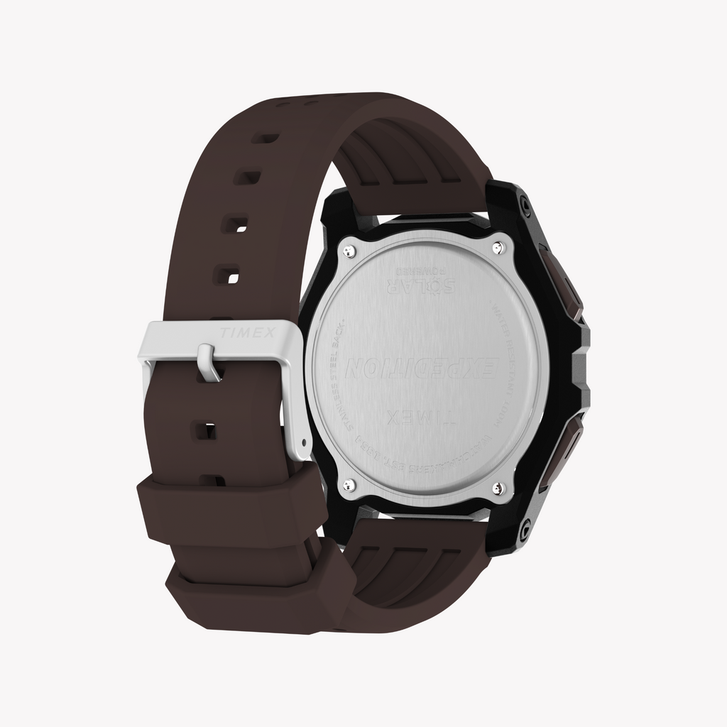 Timex Men's Black/Brown, Synthetic/Silicone | TW4B33800