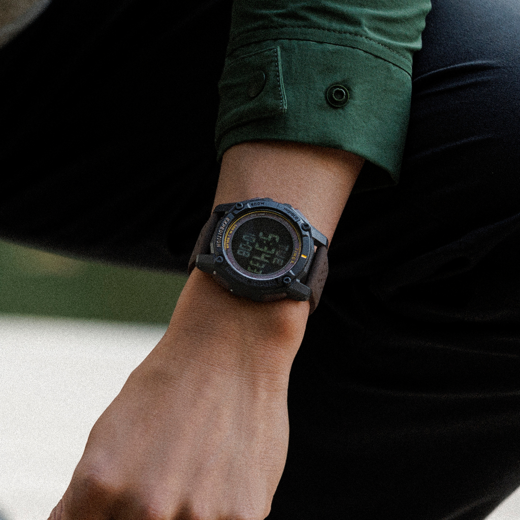 Timex Men's Black/Brown, Synthetic/Silicone | TW4B33800