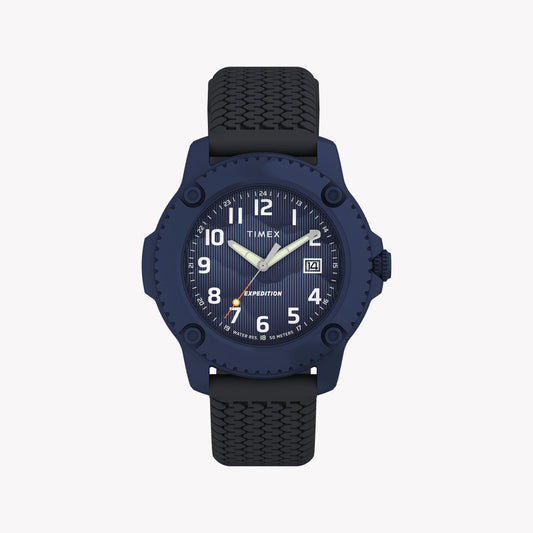 Timber Aluminum Blue Dial Silicone Strap Watch TW4B34600 | Stylish & Durable