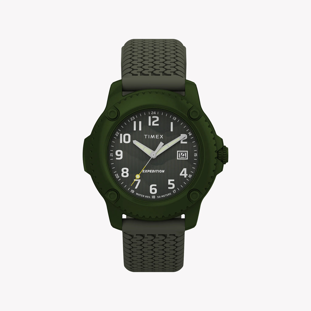 Timber Aluminum Case Green Dial Silicone Strap TW4B34700 Watch | Sporty & Lightweight
