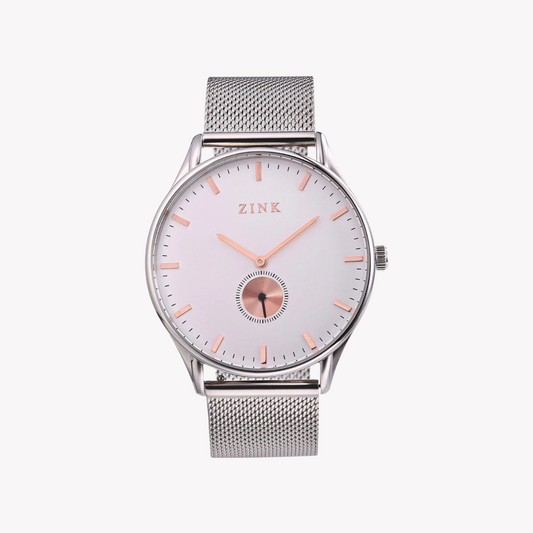 ZINK Men's Stainless Steel Silver & Rose Gold Watch | ZK130G5MS-16R