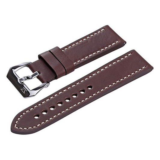 ZLB003DBWS-22 Zink Thick Genuine Leather Strap Outlet