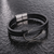 ZINK Men's Black Stainless Steel & Leather Bracelet | ZJBC0408