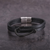 ZINK Men's Black Stainless Steel & Leather Bracelet | ZJBC0408