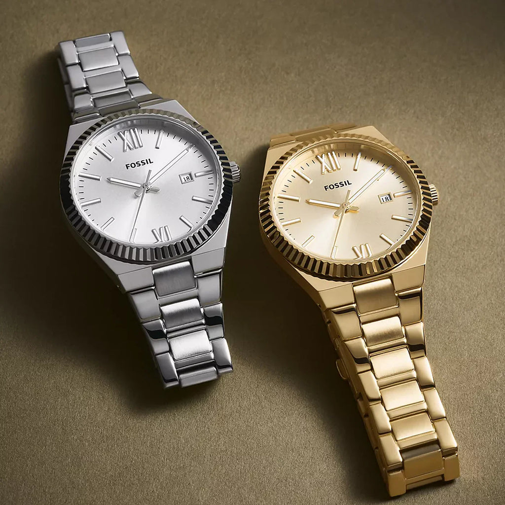 Scarlette Three-Hand Date Gold-Tone Stainless Steel Watch ES5299