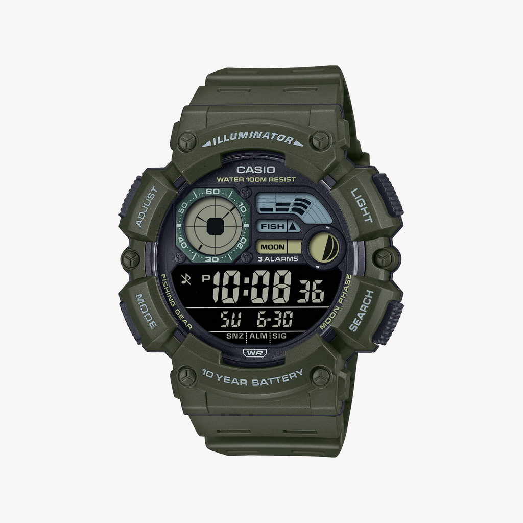 CASIO WS-1500H-3BVDF ADVENTURE SERIES - MEN'S SPORTY TIMEPIECE WITH WATER RESISTANCE & FUNCTIONALITY
