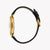 ESPRIT Women's Watch with Gold Stainless Steel Case and Black Leather Band