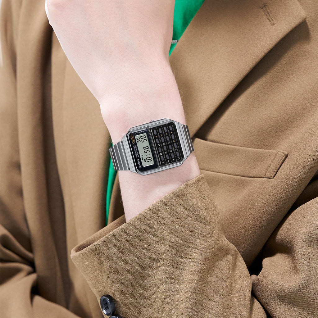 CASIO CA-500WE-1ADF RETRO-FUSION - STYLISH UTILITY WATCH WITH INTEGRATED CALCULATOR
