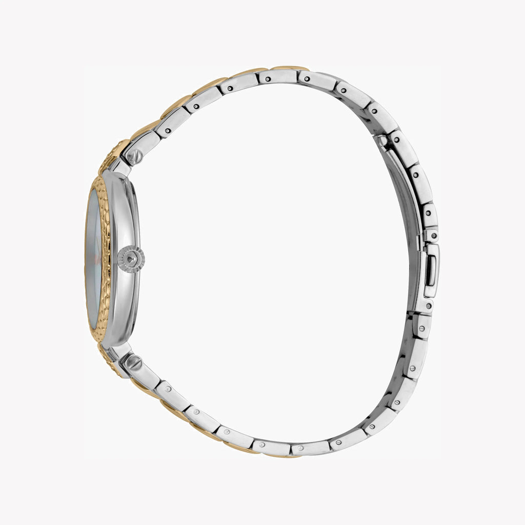 JUST CAVALLI Women's Watch with Gold Stainless Steel Case and Silver & Gold Stainless Steel Band