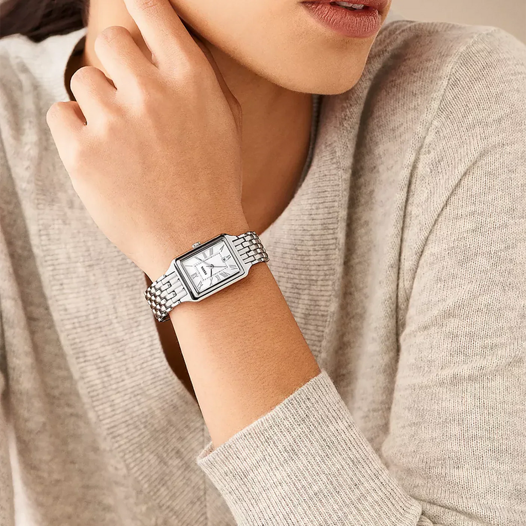 Raquel Three-Hand Date Stainless Steel Watch ES5221