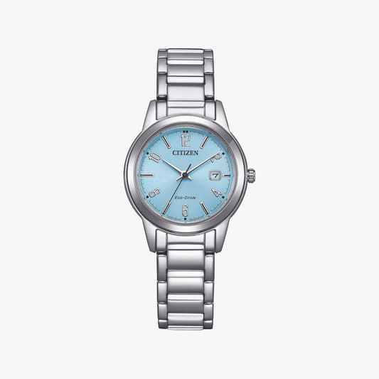 CITIZEN FE1241-71L - ELEGANT TIMEPIECE FOR THE MODERN WOMAN WITH LIGHT BLUE DIAL & CRYSTAL ACCENTS