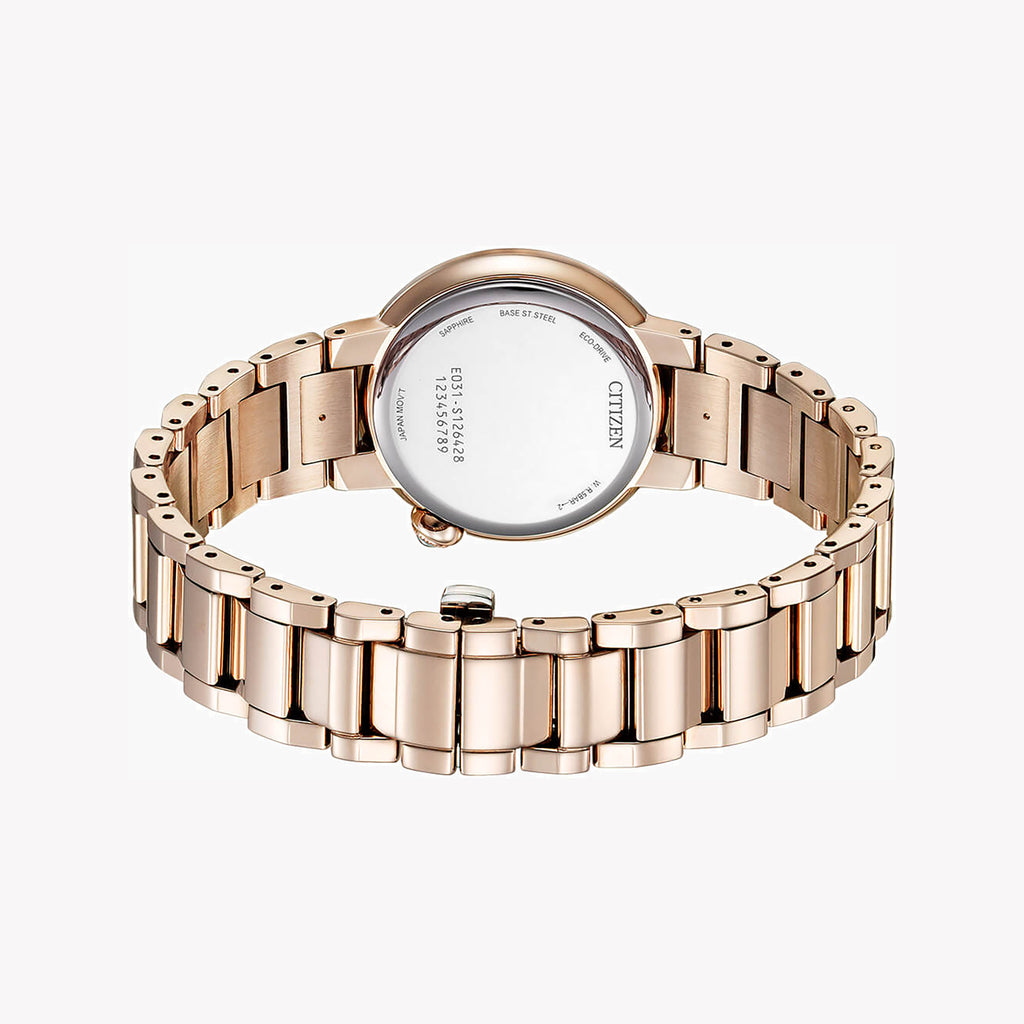 CITIZEN EM0912-84Y ROSE GOLD CHARMING TIMEPIECE - ELEGANCE MEETS FUNCTIONALITY