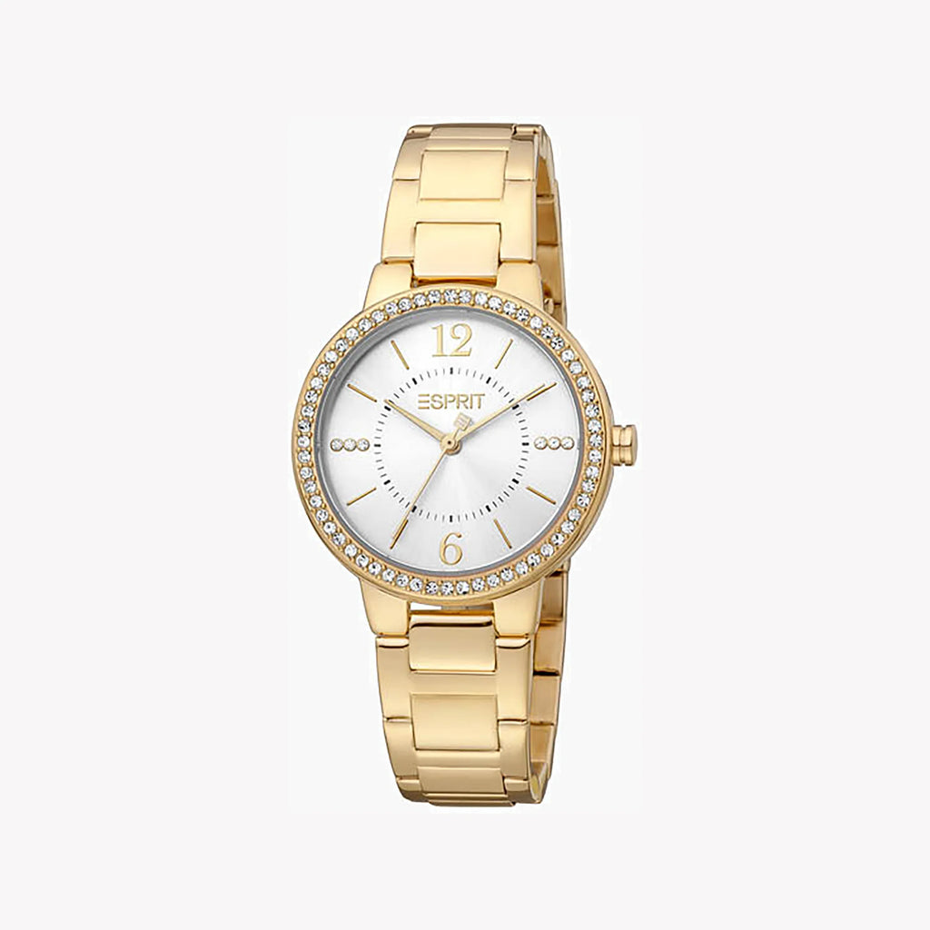ESPRIT Women's Watch with Gold Stainless Steel Case and Gold Stainless Steel Band