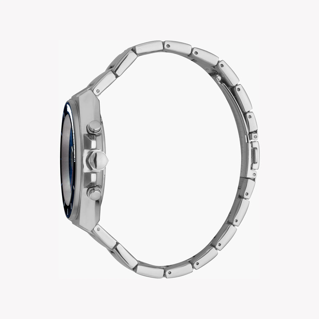 JUST CAVALLI JC1G139M0065 - ELEGANT BLUE DIAL MEN'S WATCH WITH SILVER STAINLESS STEEL BAND