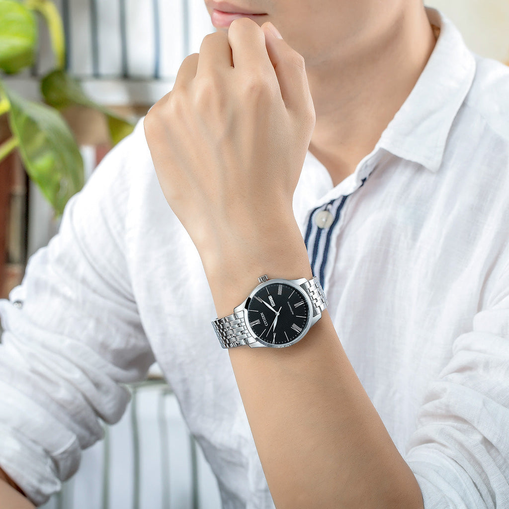 CITIZEN NH8350-59E DYNAMIC CLASSIC - STYLISH AUTOMATIC MEN'S WATCH with Silver Case & Black Dial