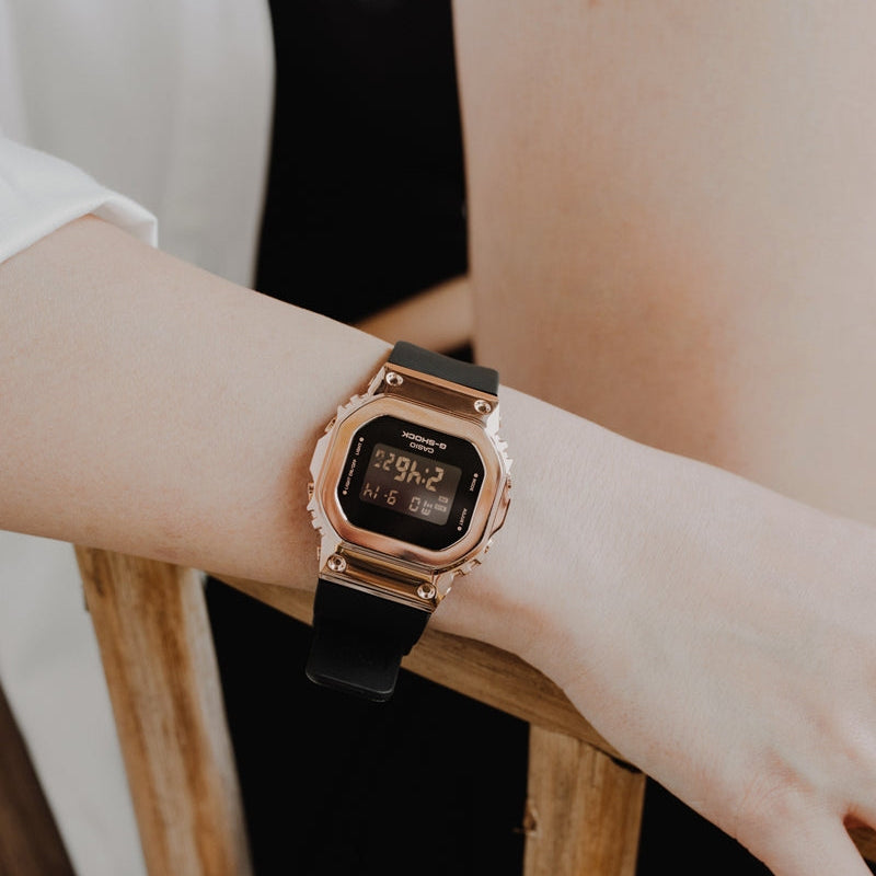 CASIO G-SHOCK GM-S5600PG-1DR ELEGANT ADVENTURER - ROSE GOLD STAINLESS STEEL Women's Watch