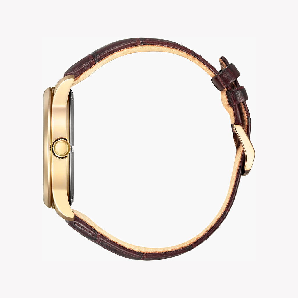 CITIZEN BM8553-16A - ELEGANT GOLD TIMEPIECE FOR MEN WITH CLASSIC LEATHER BAND