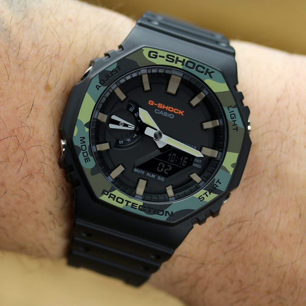 CASIO G-SHOCK GA-2100SU-1ADR OAK COMPACT - BOLD BLACK ADVENTURE MEN'S WATCH