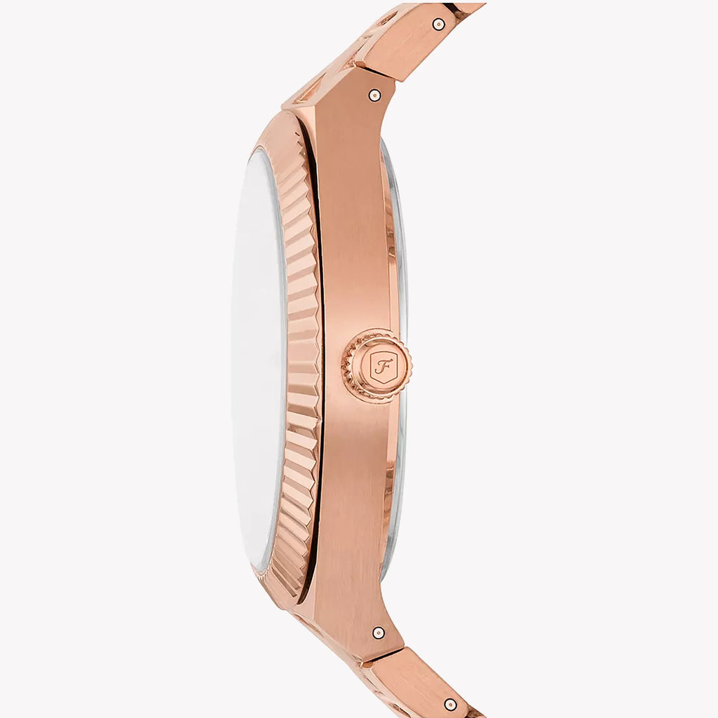 Scarlette Three-Hand Date Rose Gold-Tone Stainless Steel Watch ES5258