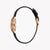 ESPRIT Women's Watch with Rose Gold Stainless Steel Case and Black Leather Band