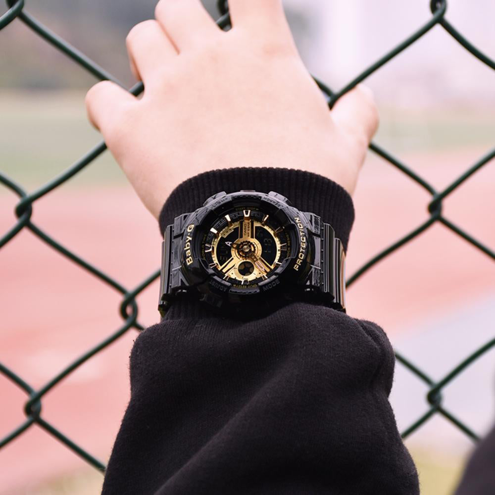 CASIO BABY-G BA-110-1ADR SPORTY ELEGANCE - RUGGED STYLE UNISEX WATCH with black resin band and digital dial