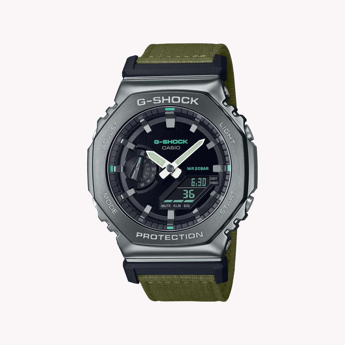 CASIO G-SHOCK GM-2100CB-3ADR OAK ADVENTURE - STYLISH GREEN FABRIC MEN'S WATCH