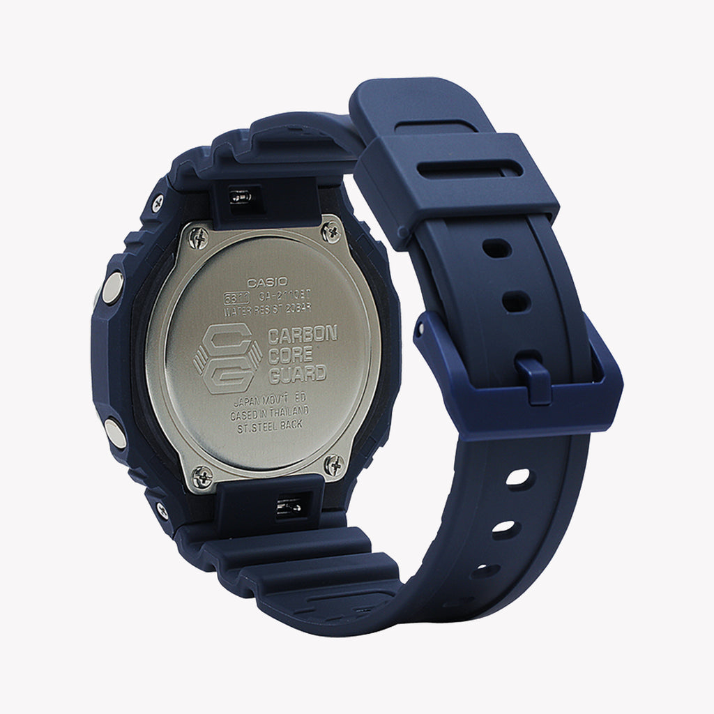 CASIO G-SHOCK GA-2110ET-2ADR - BOLD BLUE OCTAGON MEN'S WATCH with Resin Band and Digital Dial