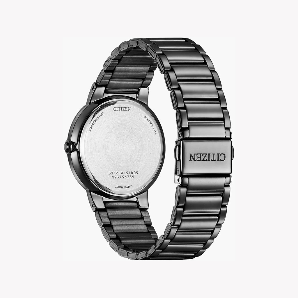 CITIZEN BI5127-51H - BOLD SOPHISTICATION: Men's Black Stainless Steel Watch with Precision Quartz Movement