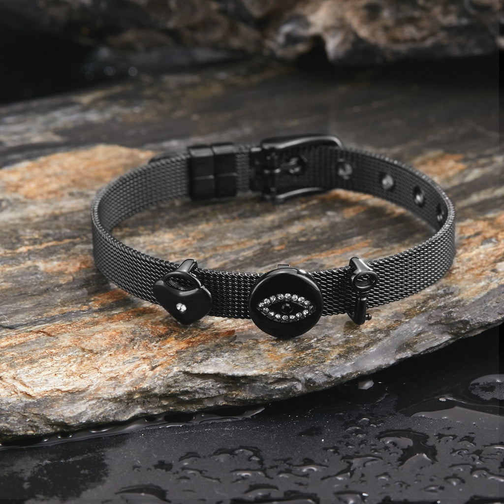 ZINK Women's Black Stainless Steel Bracelet | ZFBR001B1