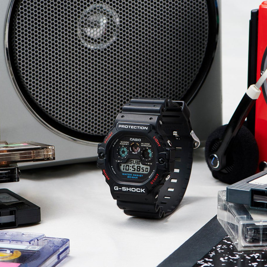 CASIO G-SHOCK DW-5900-1DR BOLD ADVENTURER - MEN'S WATCH with black resin band and digital display