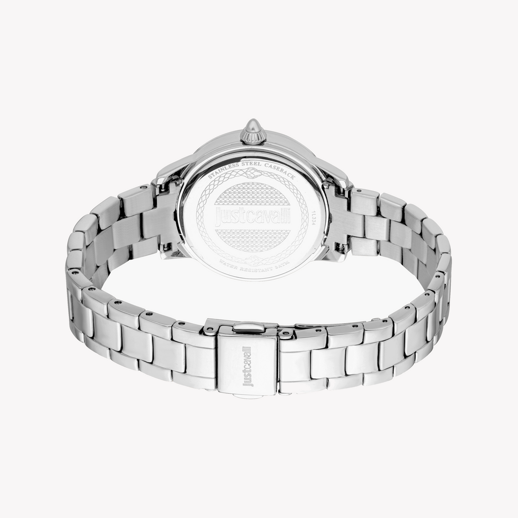 JUST CAVALLI JC1L334M0045 - ELEGANT SILVER TIMEPIECE FOR WOMEN - STYLISH & VERSATILE ACCESSORY