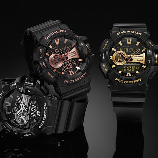 CASIO G-SHOCK GA-400SK-1A4DR - BOLD ADVENTURER MEN'S WATCH with Black Resin Band & Digital Dial
