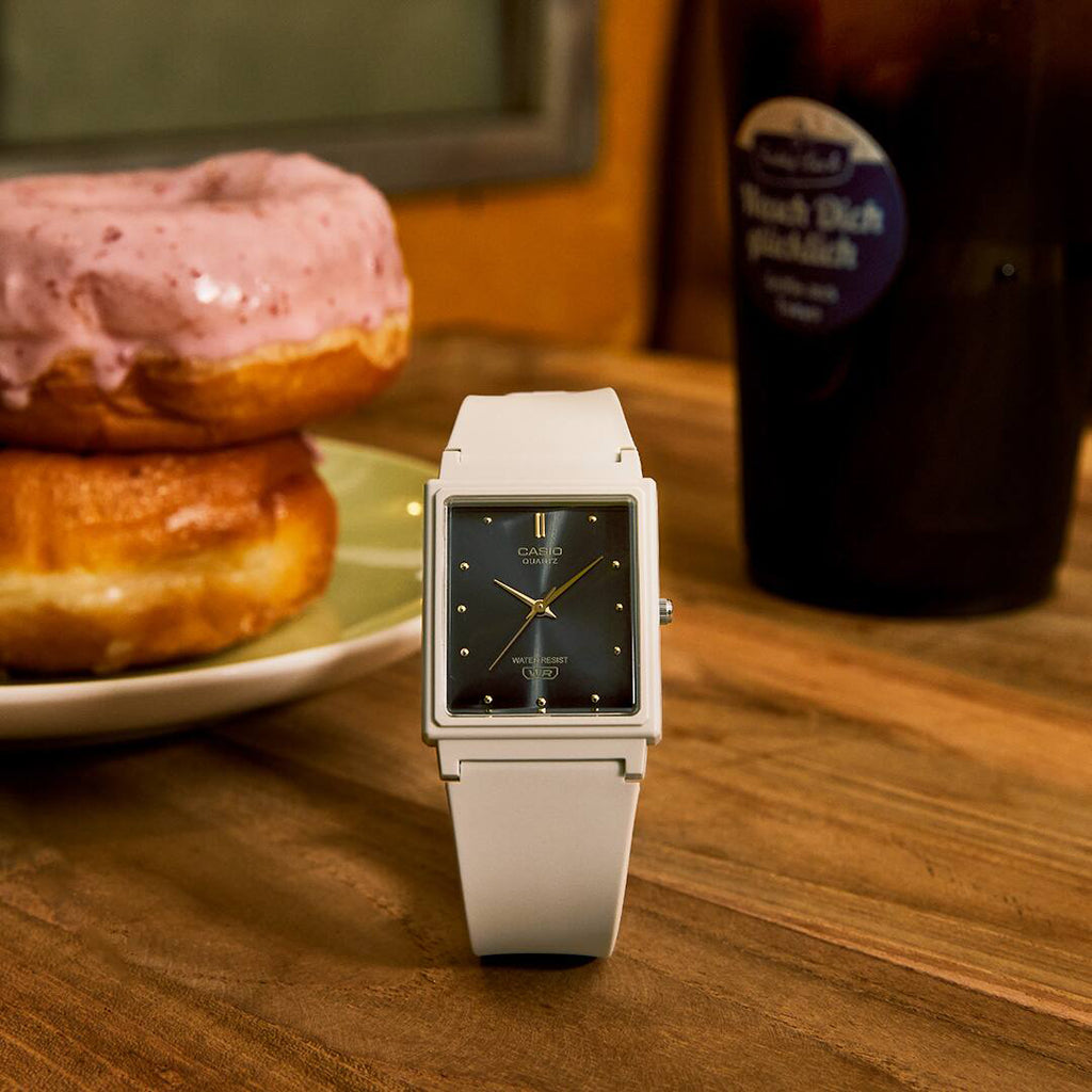 CASIO MQ-38UC-8ADF SPORTELEGANCE - CHIC WHITE RESIN & BLACK DIAL TIMEPIECE for Women