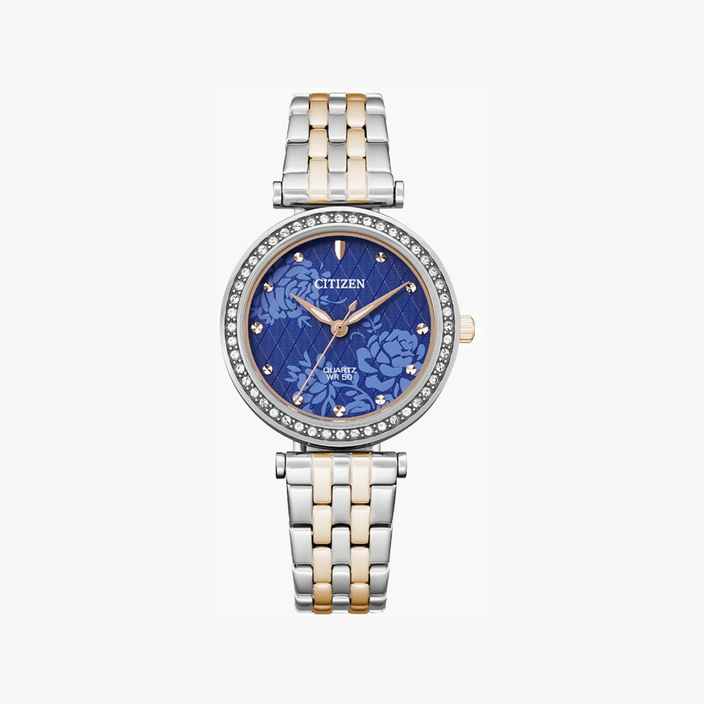 CITIZEN ER0218-53L - ELEGANT DUAL-TONE WOMEN'S WATCH WITH BLUE DIAL & WATER RESISTANCE