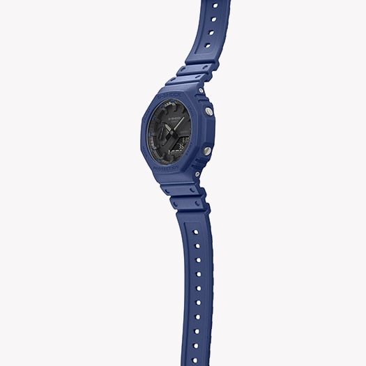 CASIO G-SHOCK GA-2100-2ADR OAK SPORTY INGENUITY - MEN'S WATCH WITH BLUE DIAL & PURPLE CASE