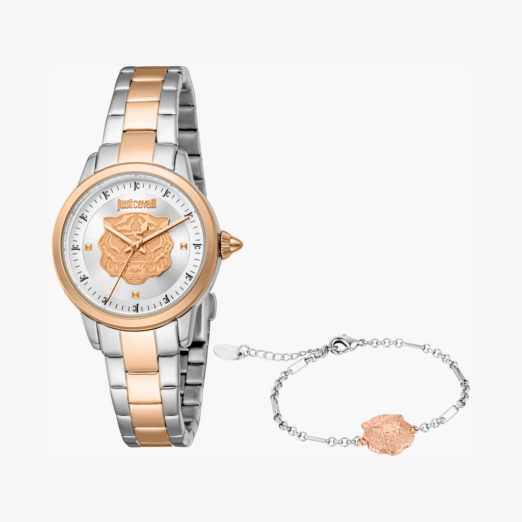 JUST CAVALLI JC1L334M0105 - ELEGANT DUAL-TONE TIMEPIECE FOR THE MODERN WOMAN