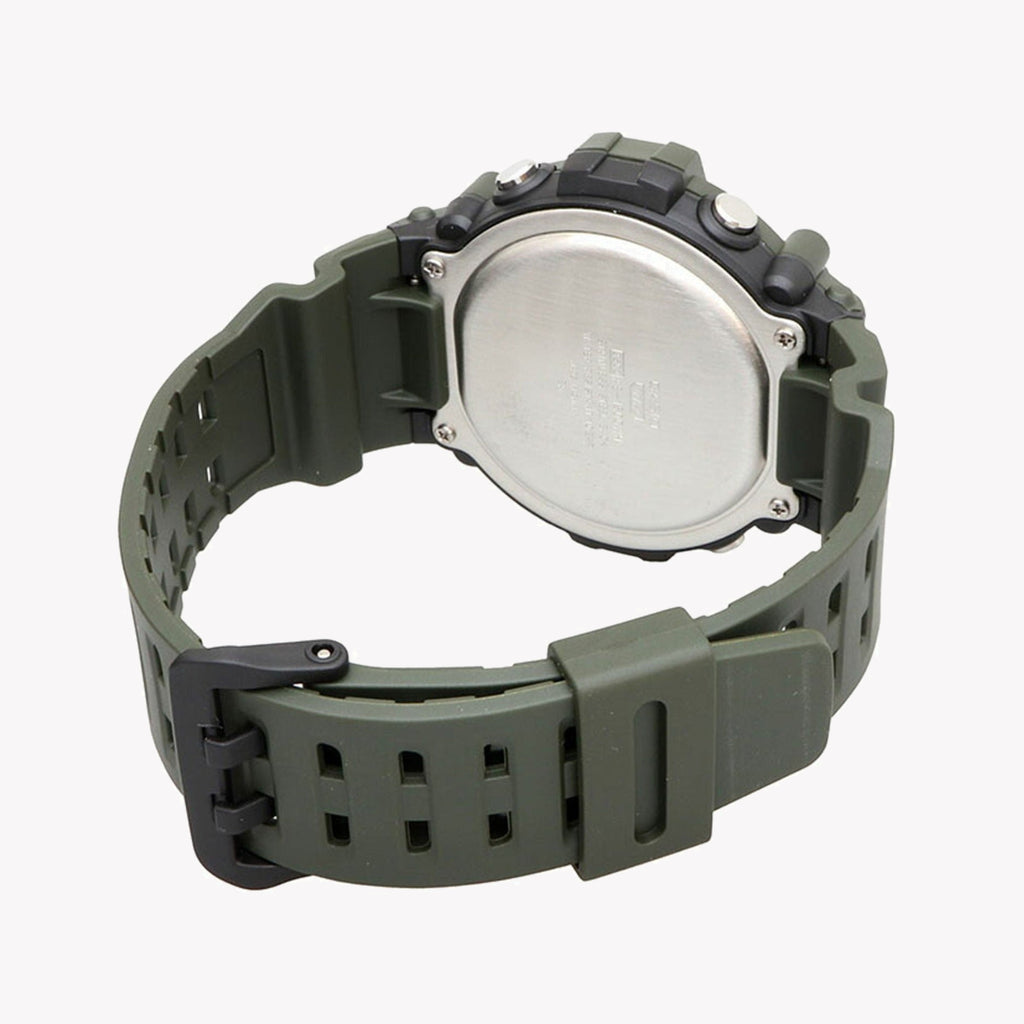 CASIO AE-1500WHX-3AVDF SPORTY ADVENTURER - MEN'S WATCH WITH BOLD GREEN RESIN BAND AND DIGITAL DISPLAY