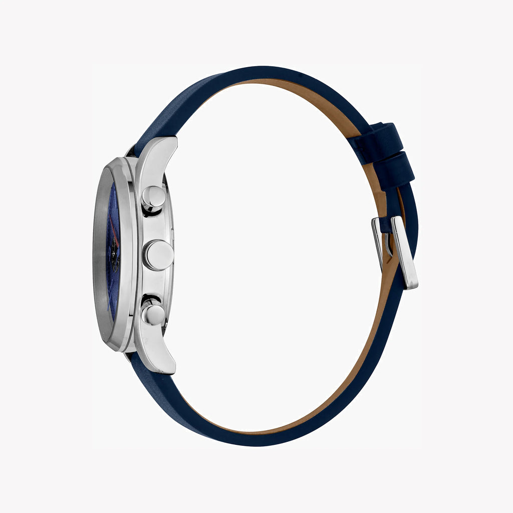 ESPRIT MEN'S BLUE LEATHER WATCH - TIMELESS STYLE WITH STAINLESS STEEL ELEGANCE