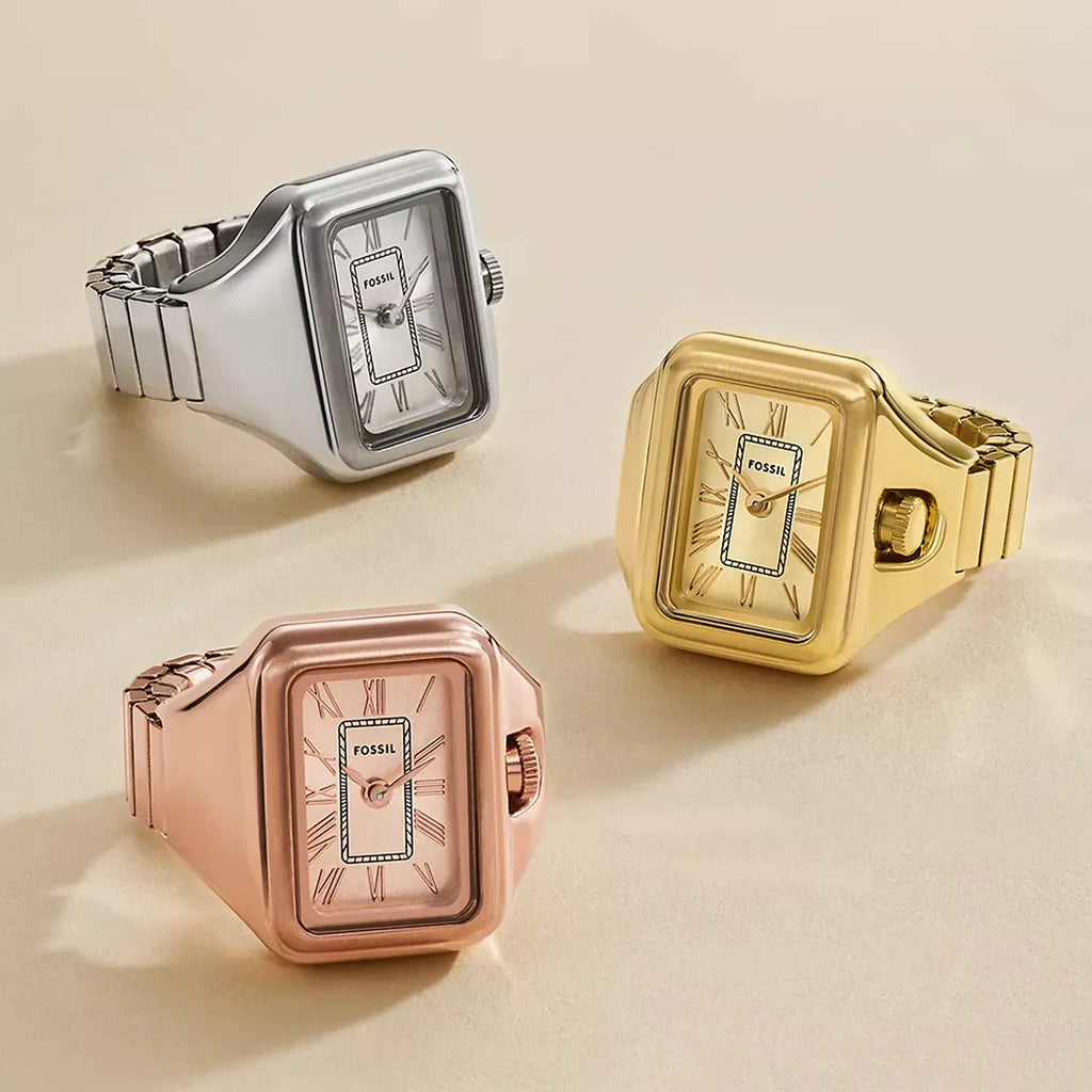 Raquel Watch Ring Two-Hand Rose Gold-Tone Stainless Steel ES5345